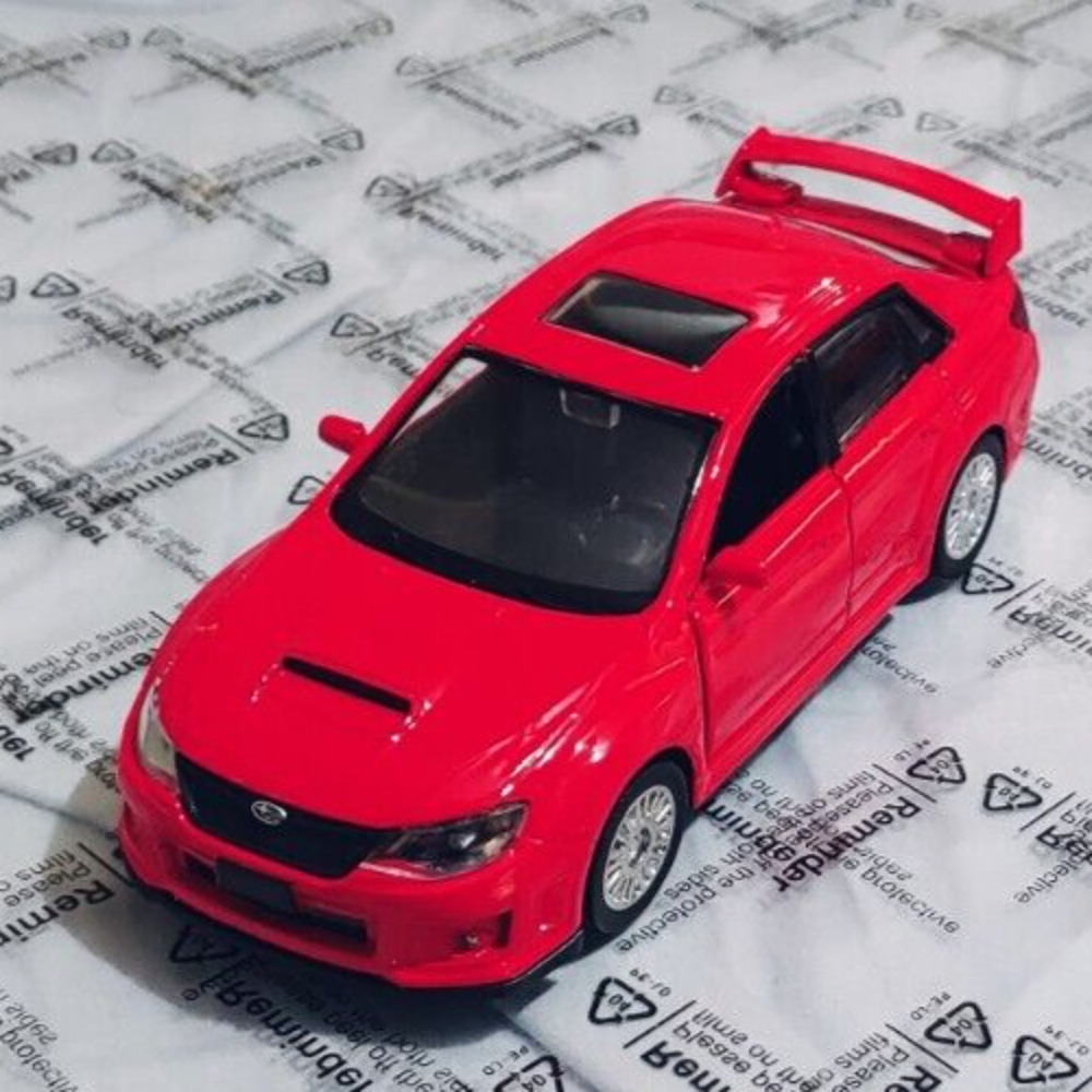 1:36 Subaru WRX STI Model Car Diecast Toy Vehicle Gift Collection Red Pull Back